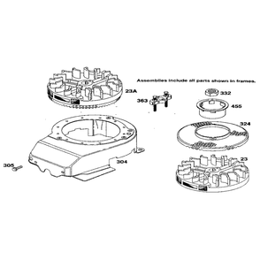 Magneto And Blower Housing Diagram and Parts List for 122700-122799 0101-0101 Briggs and Stratton Engine
